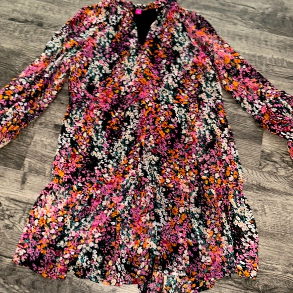 Vince Camuto Floral Boho Mini Dress Sz S - Picture 1 of 7